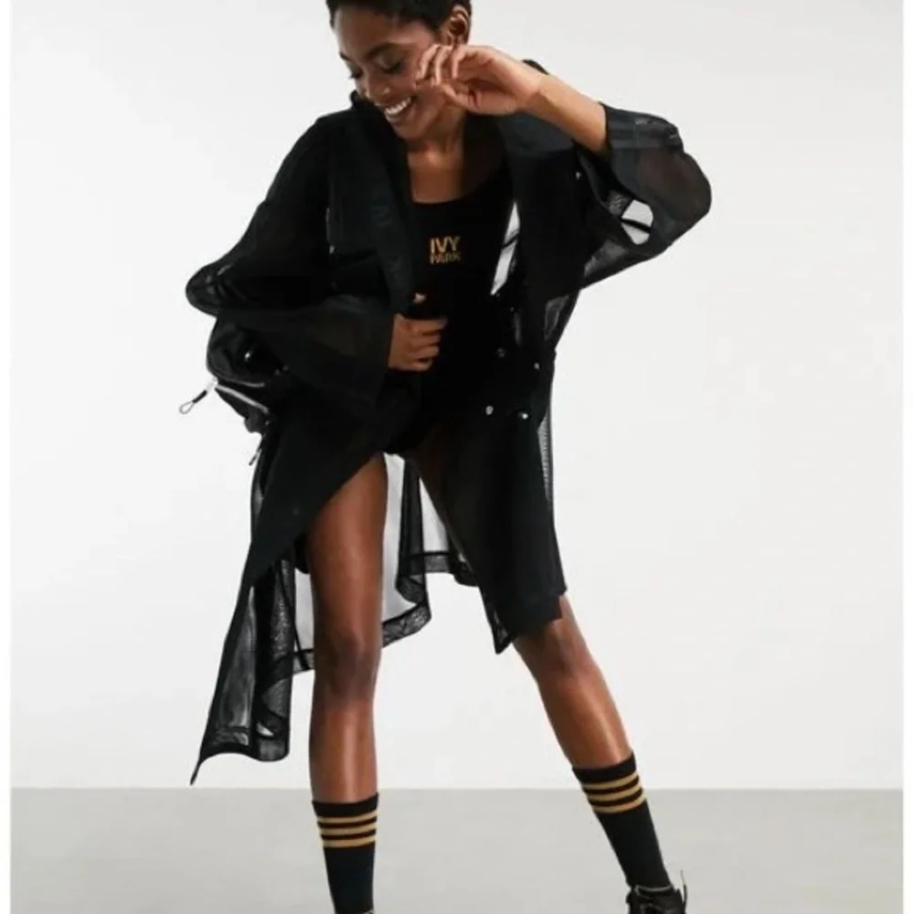 Black Sheer Trench Coat - Picture 4 of 4